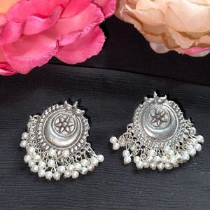 Oxidize Polki earrings